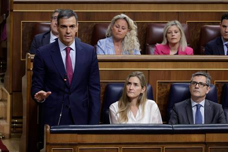 20/05/2026. Pedro Sánchez asiste a la sesión de control al Gobierno. El presidente del Gobierno, Pedro Sánchez, durante su intervención en e...