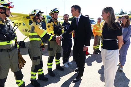 21/05/2026. Pedro Sánchez presenta la campaña de lucha contra incendios forestales 2026. El presidente del Gobierno, Pedro Sánchez, junto a ...