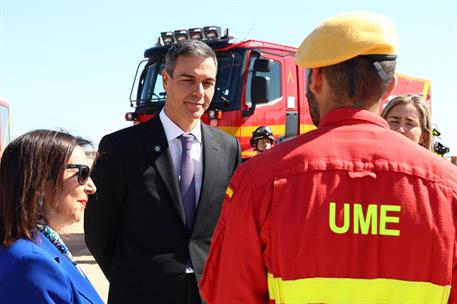 21/05/2026. Pedro Sánchez presenta la campaña de lucha contra incendios forestales 2026. El presidente del Gobierno, Pedro Sánchez, junto a ...