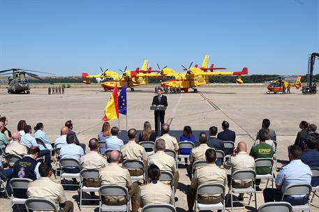 21/05/2026. Pedro Sánchez presenta la campaña de lucha contra incendios forestales 2026. El presidente del Gobierno, Pedro Sánchez, intervie...