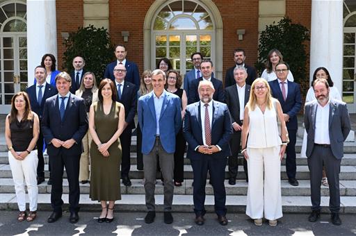 21/07/2026. Pedro Sánchez holds a meeting with representatives of the CRUE. The President of the Government of Spain, Pedro Sánchez, in the ...