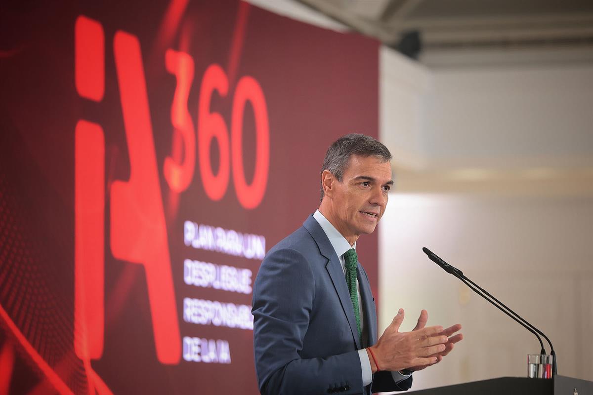 21/09/2026. The President of the Government of Spain, Pedro Sánchez, closes the 'IA360' event. The President of the Government of Spain, Ped...