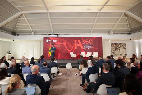 21/09/2026. El presidente del Gobierno, Pedro Sánchez, clausura el acto 'IA360. El presidente del Gobierno, Pedro Sánchez, interviene ante l...