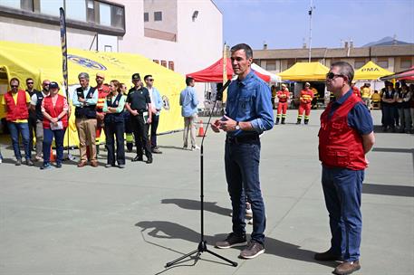 22/07/2026. Pedro Sánchez visita las zonas afectadas por el incendio de La Mierla (Guadalajara). El presidente del Gobierno, Pedro Sánchez, ...
