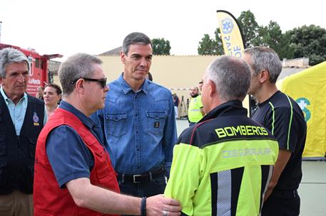 22/07/2026. Pedro Sánchez visita las zonas afectadas por el incendio de La Mierla (Guadalajara). El presidente del Gobierno, Pedro Sánchez, ...