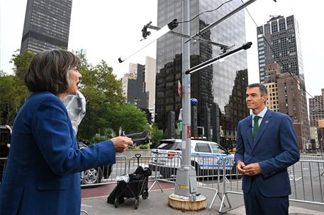 22/09/2026. Pedro Sánchez es entrevistado en la CNN. Pedro Sánchez es entrevistado en la CNN