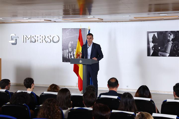 El presidente del Gobierno durante su intervención en el acto sobre discapacidad y dependencia