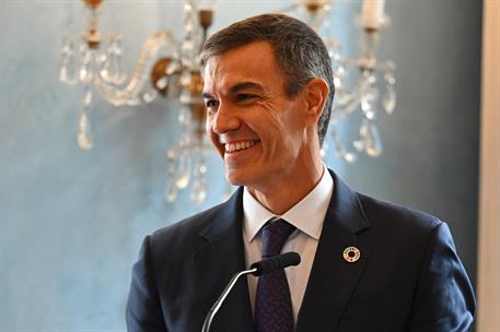 23/09/2026. El presidente del Gobierno se reúne con el alcalde de Nueva York. El presidente del Gobierno, Pedro Sánchez, interviene en el de...