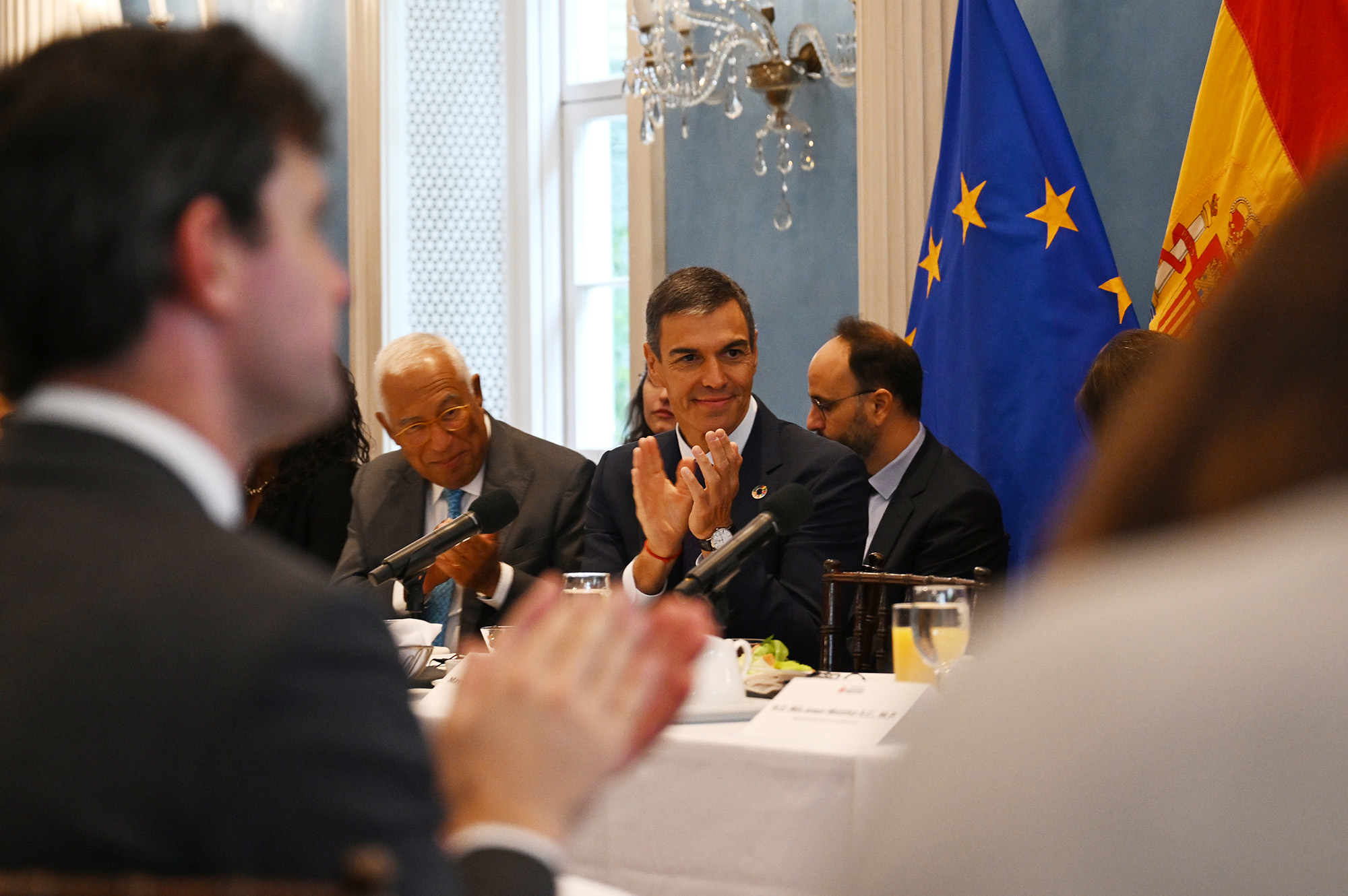 23/09/2026. El presidente del Gobierno se reúne con el alcalde de Nueva York. El presidente del Gobierno, Pedro Sánchez, durante el desayuno...