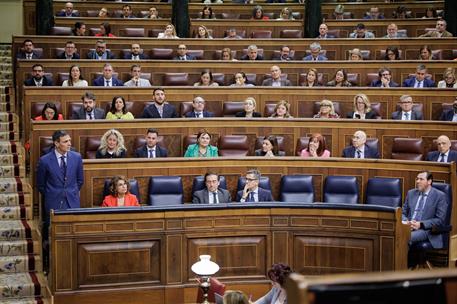 25/03/2026. Pedro Sánchez attends the Government control session. The President of the Government of Spain, Pedro Sánchez, during his speech...