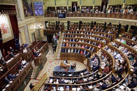 24/06/2026. Pedro Sánchez comparece desde el Congreso de los Diputados. El Pleno del Congreso de los Diputados durante la comparecencia del ...