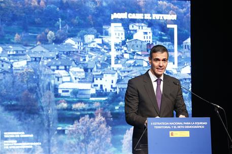 25/02/2026. Sánchez clausura la presentación de la II Estrategia Nacional para la Equidad Territorial y el Reto Demográfico. El presidente d...