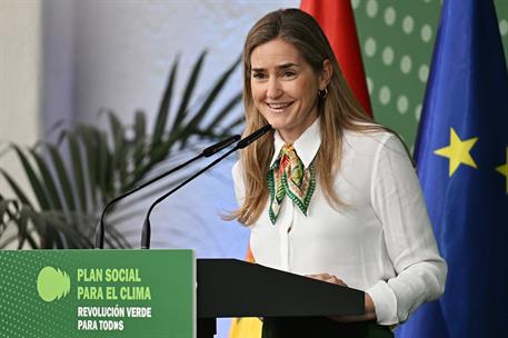 La vicepresidenta Sara Aagesen interviene en la presentación de la propuesta del Plan Social para el Clima.