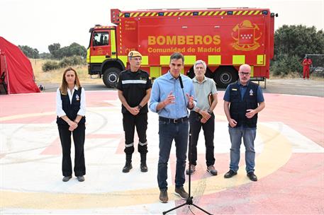 25/07/2026. Pedro Sánchez visits the Advanced Command Post in Cenicientos (Madrid). The President of the Government of Spain at the Advanced...