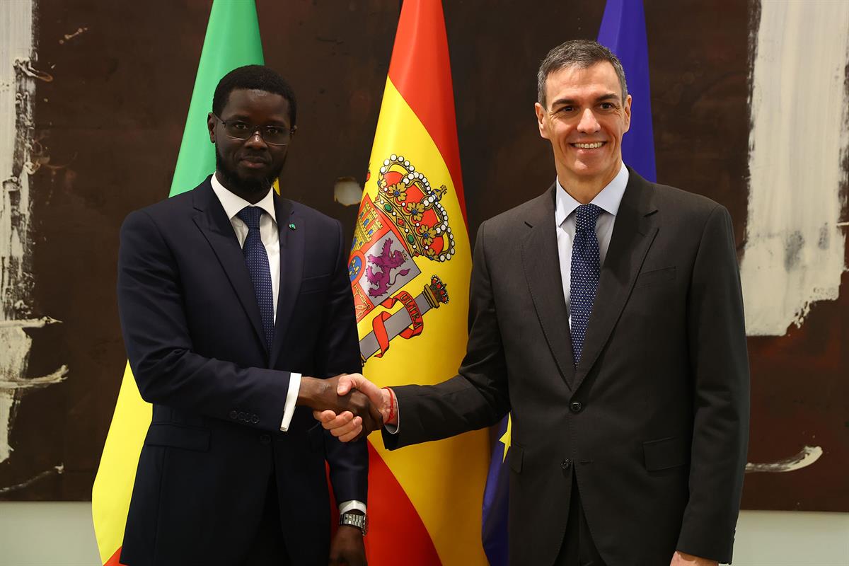 26/03/2026. Pedro Sánchez recibe al presidente de Senegal. El presidente del Gobierno, Pedro Sánchez, y el presidente e la República de Sene...