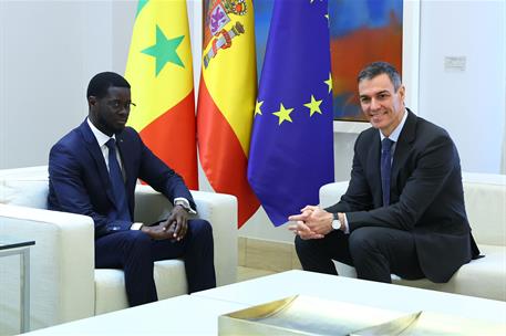 26/03/2026. Pedro Sánchez recibe al presidente de Senegal. El presidente del Gobierno, Pedro Sánchez, y el presidente e la República de Sene...