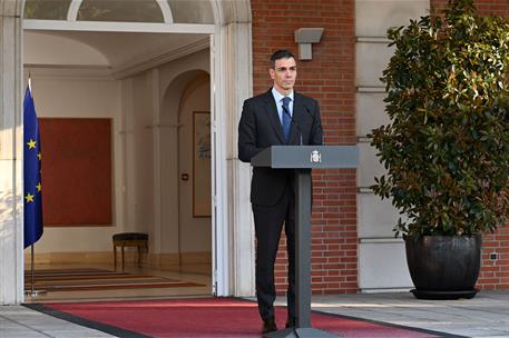 26/03/2026. Declaración del presidente para anunciar cambios en la composición del Ejecutivo. El presidente del Gobierno, Pedro Sánchez, anu...