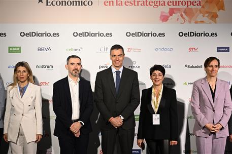 26/03/2026. Pedro Sánchez Foro Económico de elDiario.es. El presidente del Gobierno, Pedro Sánchez, en el VI Foro Económico de elDiario.es.