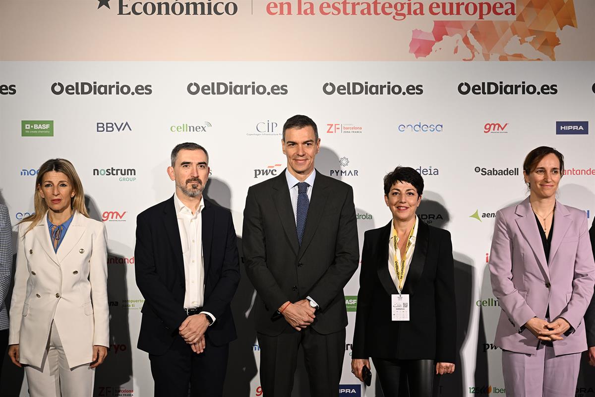 26/03/2026. Pedro Sánchez Foro Económico de elDiario.es. El presidente del Gobierno, Pedro Sánchez, en el VI Foro Económico de elDiario.es.