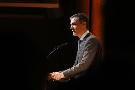 26/03/2026. Pedro Sánchez Foro Económico de elDiario.es. El presidente del Gobierno, Pedro Sánchez, durante su intervención.