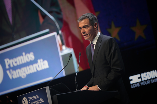 28/09/2026. Pedro Sánchez en la entrega de los 'Premios Vanguardia 2026'. Pedro Sánchez en la entrega de los 'Premios Vanguardia 2026'