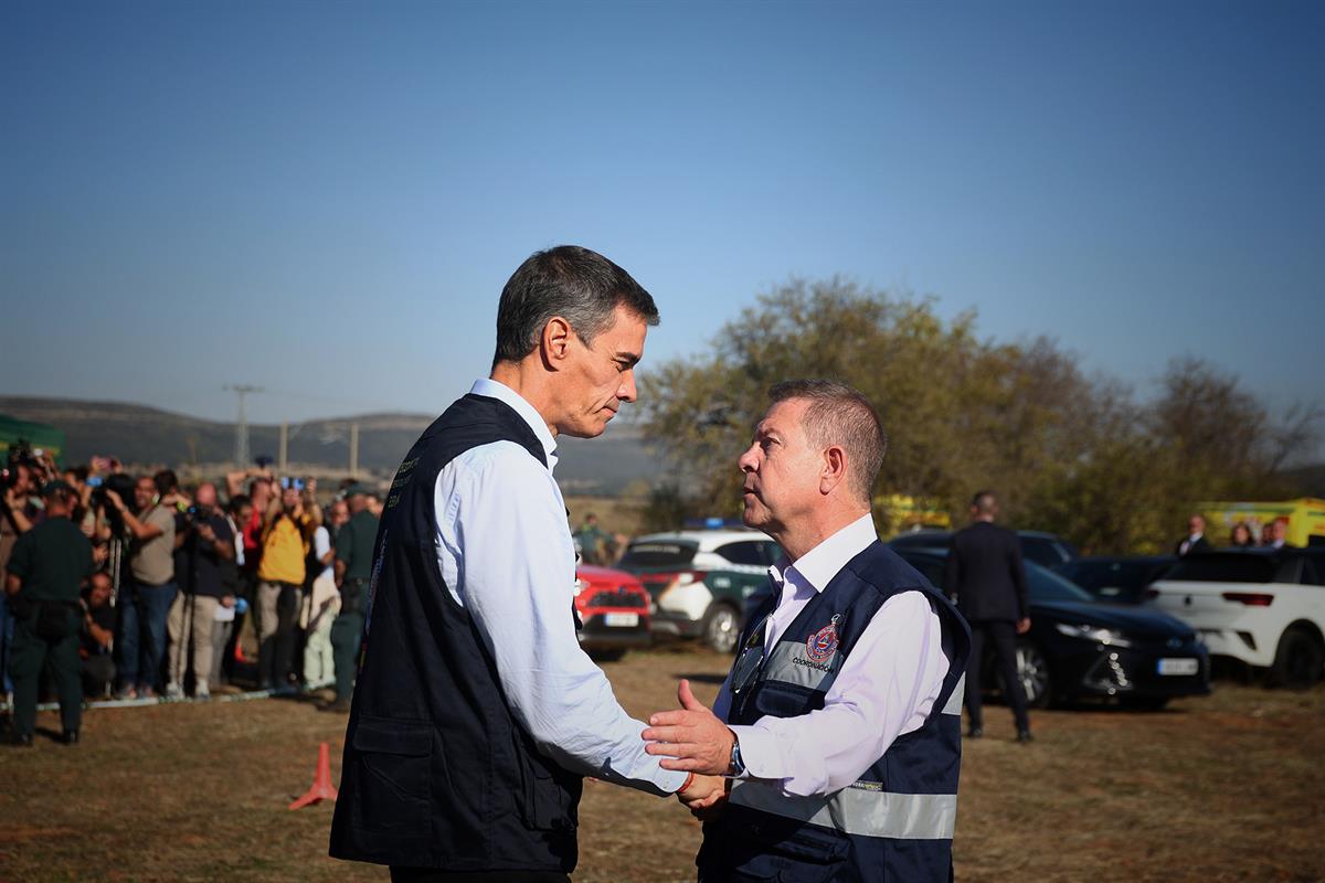 28/10/2026. El presidente del Gobierno visita el lugar del accidente ferroviario de Urda (Toledo). El presidente del Gobierno, Pedro Sánchez...