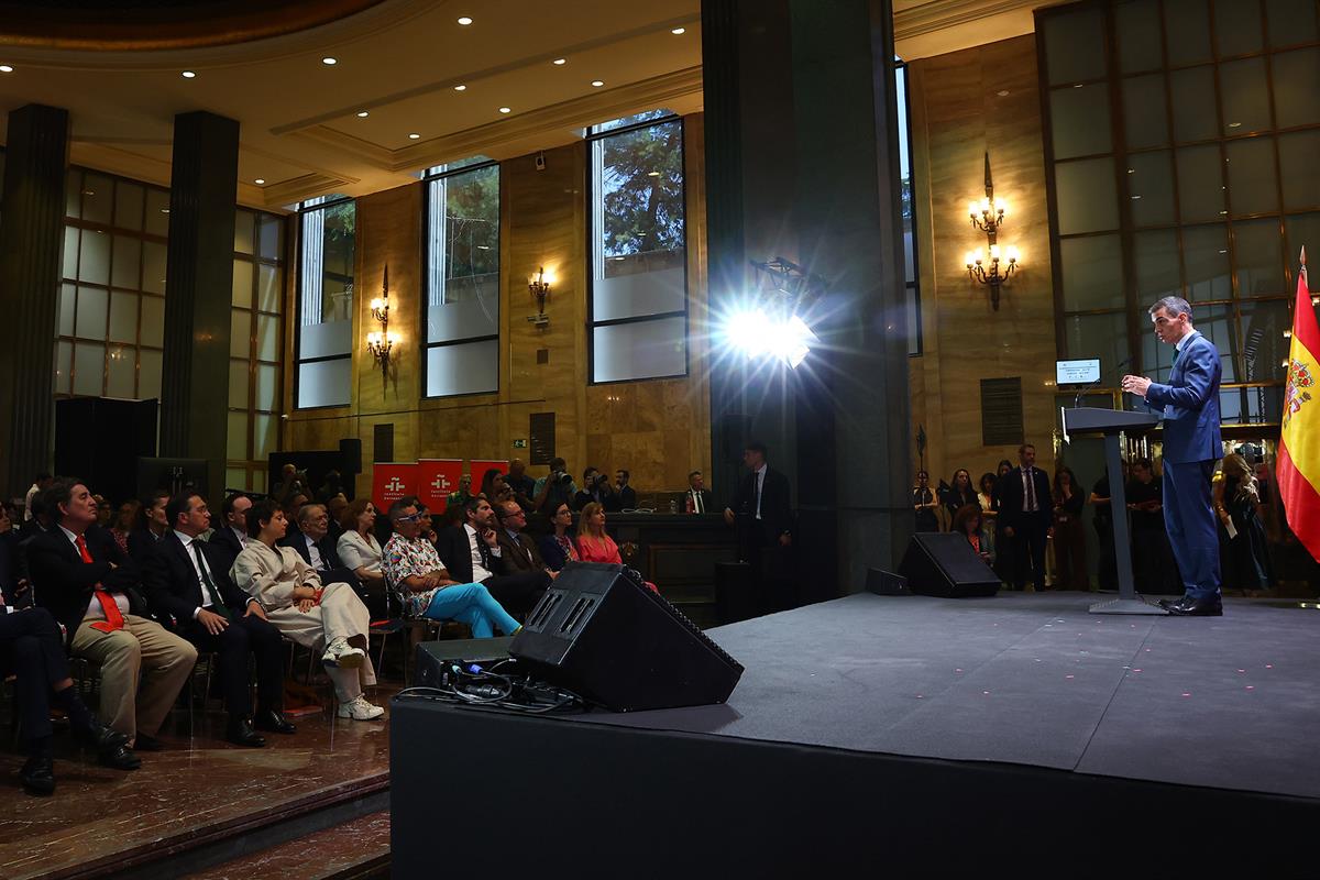 Pedro S&aacute;nchez interviene en la presentaci&oacute;n del Plan Nacional de Acci&oacute;n Cultural en el Exterior 2026-2028