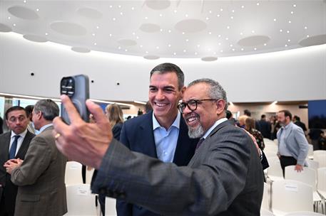 29/06/2026. Pedro Sánchez inaugurates the new UN Tourism headquarters. The President of the Government of Spain, Pedro Sánchez, greets the D...