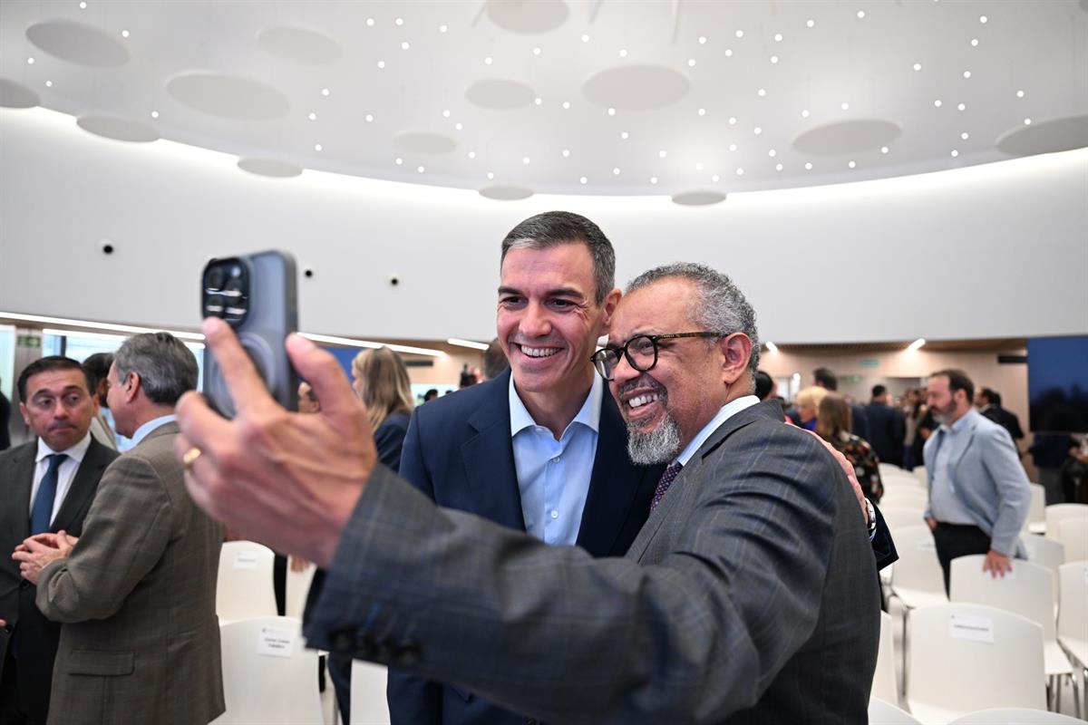 29/06/2026. Pedro Sánchez inaugurates the new UN Tourism headquarters. The President of the Government of Spain, Pedro Sánchez, greets the D...