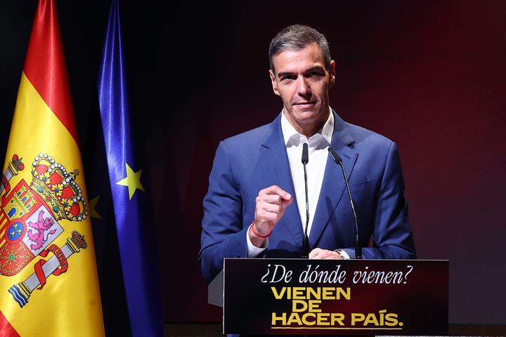 Pedro Sánchez durante la presentación del Plan Integración y Ciudadanía