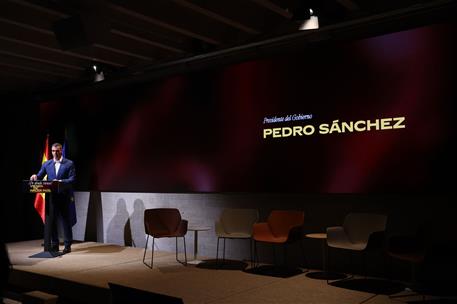 30/06/2026. Pedro Sánchez presenta el Plan Integración y Ciudadanía. El presidente del Gobierno, Pedro Sánchez, interviene en la presentació...