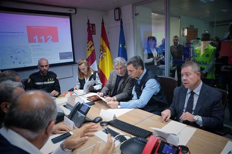 30/10/2026. Pedro Sánchez participa en la reunión del Centro de Coordinación Operativa Integrado (CECOPI). El presidente del Gobierno, Pedro...