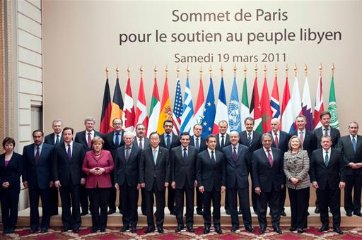 19/03/2011. El presidente asiste a la Cumbre de París para el apoyo al pueblo libio. El presidente del Gobierno, José Luis Rodríguez Zapater...