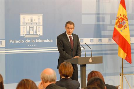 26/09/2011. Declaración del presidente para la convocatoria de elecciones. El presidente del Gobierno, José Luis Rodríguez Zapatero, en un m...