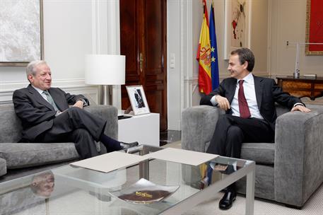 9/03/2011. Reunión entre Rodríguez Zapatero y Pascual Sala. El presidente del Gobierno, José Luis Rodríguez Zapatero, durante su encuentro c...