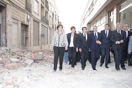 13/05/2011. El presidente visita las zonas afectadas por el terremoto de Lorca. El presidente del Gobierno, José Luis Rodríguez Zapatero, du...