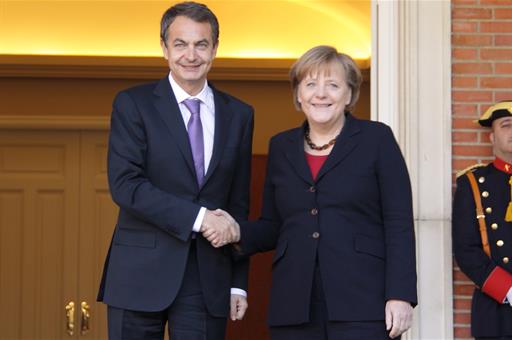 3/02/2011. Encuentro entre José Luis Rodríguez Zapatero y Angela Merkel. El presidente del Gobierno, José Luis Rodríguez Zapatero, y la canc...