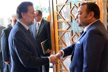 El presidente del Gobierno, Mariano Rajoy, visita en Marraquech al Rey de Marruecos, Mohamed VI.