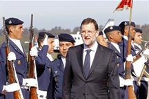 Mariano Rajoy a su llegada a Rabat