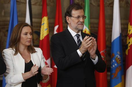 18/06/2014. Rajoy refrenda la ley orgánica de abdicación. El presidente del Gobierno, Mariano Rajoy, durante el acto solemne de sanción y pr...