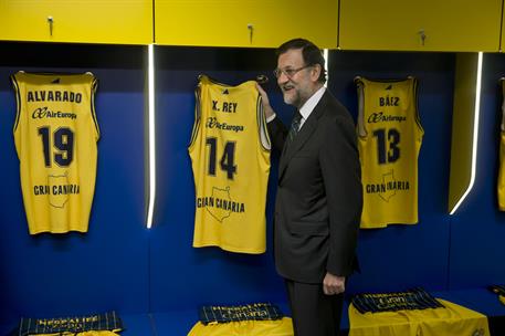 15/03/2014. Rajoy inaugura el polideportivo "Gran Canaria Arena". El presidente del Gobierno, Mariano Rajoy , visita a las instalaciones del...