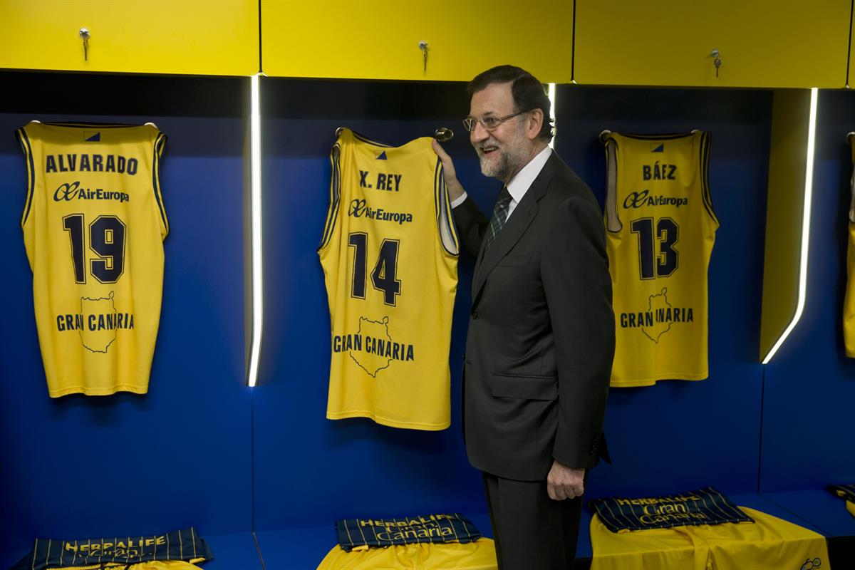 15/03/2014. Rajoy inaugura el polideportivo "Gran Canaria Arena". El presidente del Gobierno, Mariano Rajoy , visita a las instalaciones del...