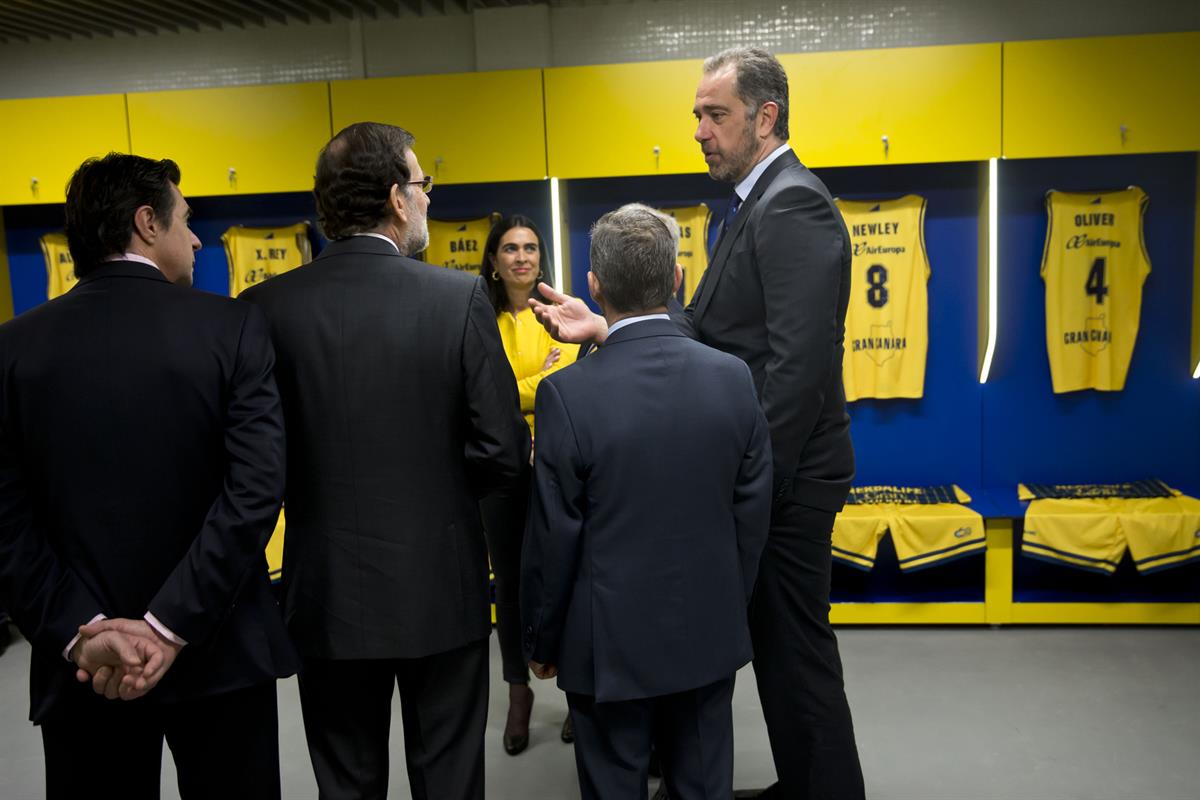 15/03/2014. Rajoy inaugura el polideportivo "Gran Canaria Arena". El presidente del Gobierno, Mariano Rajoy , acompañado por el ministro de ...