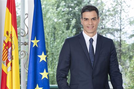 18/07/2018. Foto oficial 2: Pedro Sánchez, presidente del Gobierno