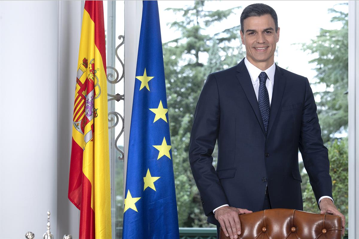 18/07/2018. Foto oficial 1: Pedro Sánchez, presidente del Gobierno