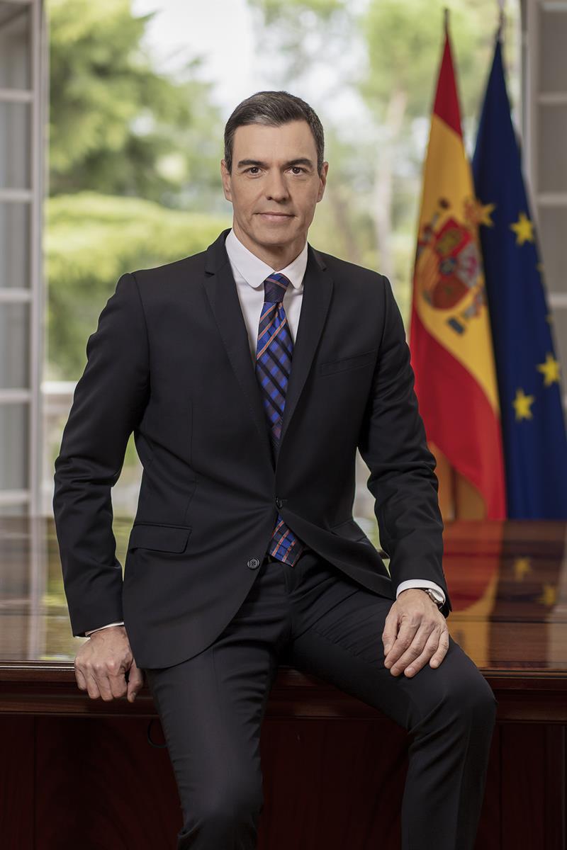 8/03/2023. Pedro Sánchez, presidente del Gobierno. Foto oficial del presidente del Gobierno, Pedro Sánchez.
