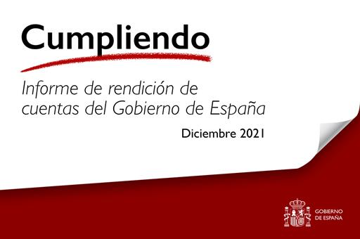 30/12/2021. Cumpliendo. El Gobierno ha cumplido el 50% de sus compromisos de investidura en los dos primeros años de legislatura