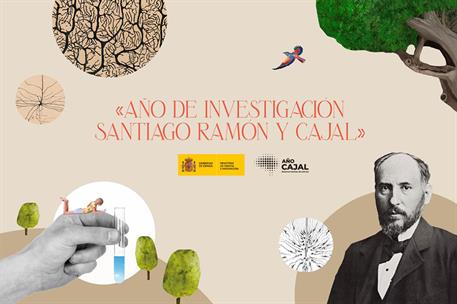 28/09/2022. Cartel del acto de presentaci&#243;n del &#39;A&#241;o de Investigaci&#243;n Santiago Ram&#243;n y Cajal&#39;. Pedro S&#225;nchez interviene por videoconferencia...