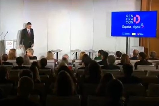 30/11/2022. Pedro Sánchez: "España avanza con la apuesta de un Gobierno que está aprovechando la transición digital para reindustrializar nuestro p...