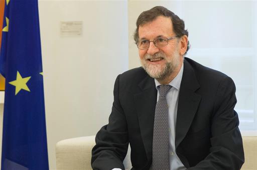1/02/2017. Foto de Rajoy. Fotografía de Rajoy (recibiendo a la secretaria general iberoamericana)